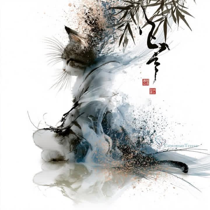 Zen Ink Wash Sumi-e Artwork - 1 preview image 2