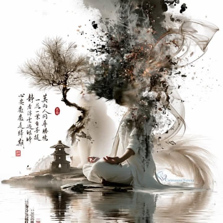Zen Ink Wash Sumi-e Artwork - 1 preview image 4