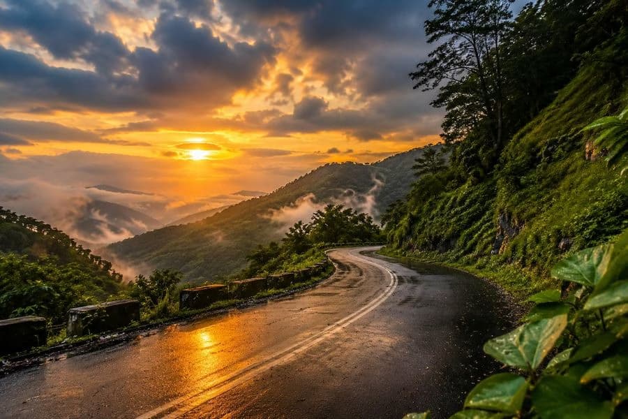 Breathtaking Mountain Road Sunset - 1 preview image 3