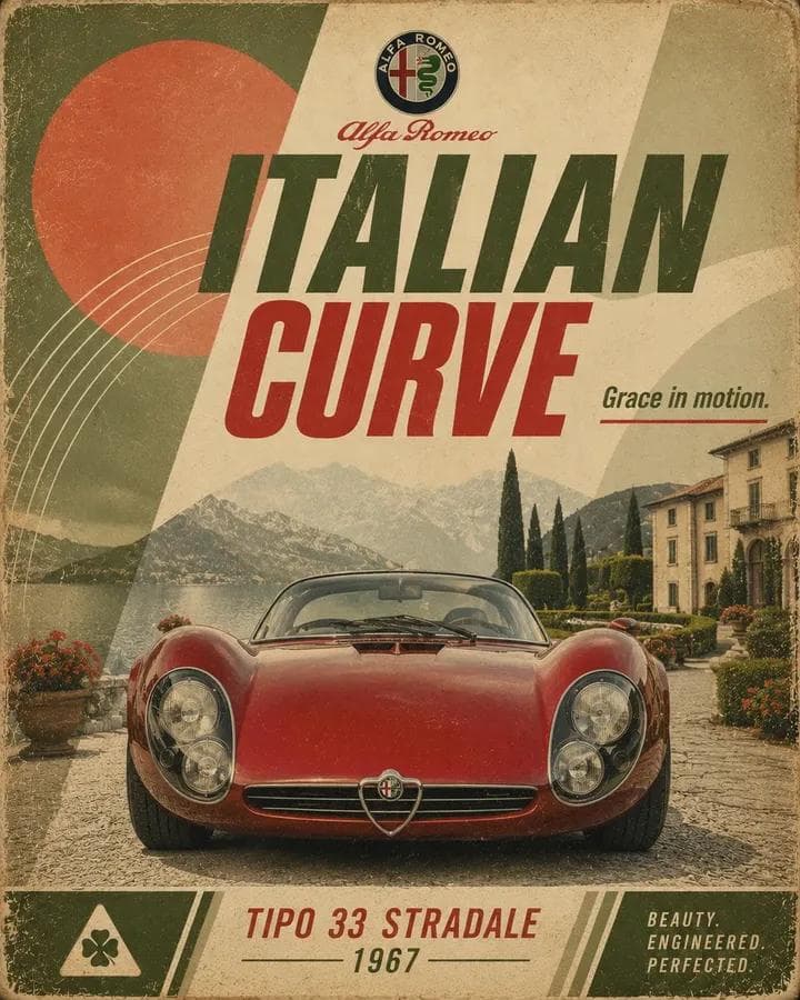 Retro Motorsport Graphic Poster - 1 preview image 2
