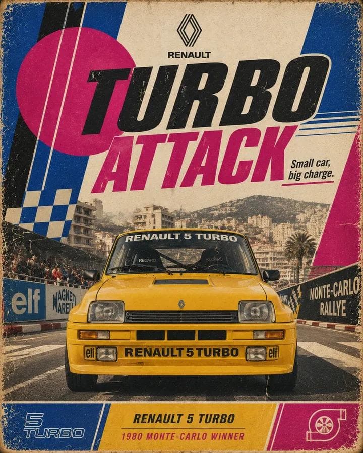 Retro Motorsport Graphic Poster - 1 preview image 3