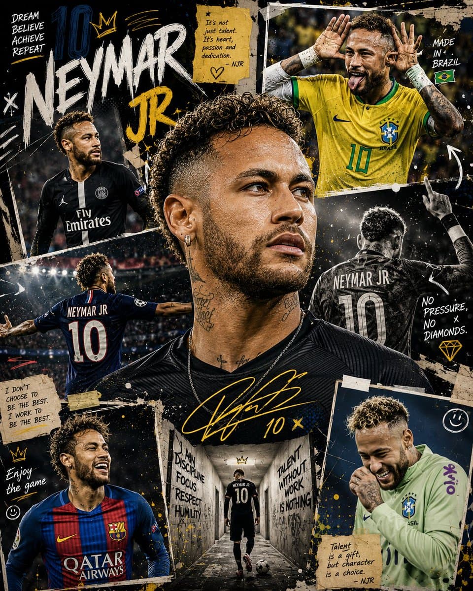 Premium Editorial Sports Collage Poster - 1 preview image 2