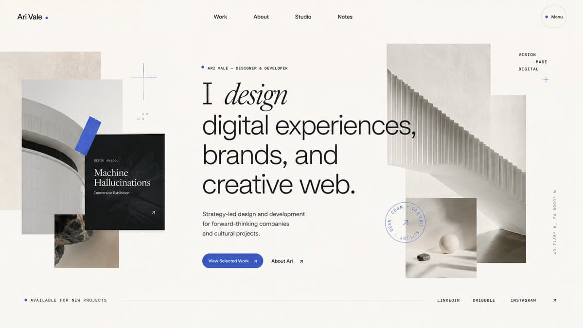 Minimalist Designer Portfolio Homepage - 1 preview image 1