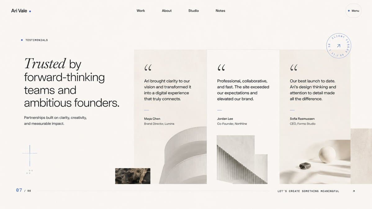 Minimalist Designer Portfolio Homepage - 1 preview image 3