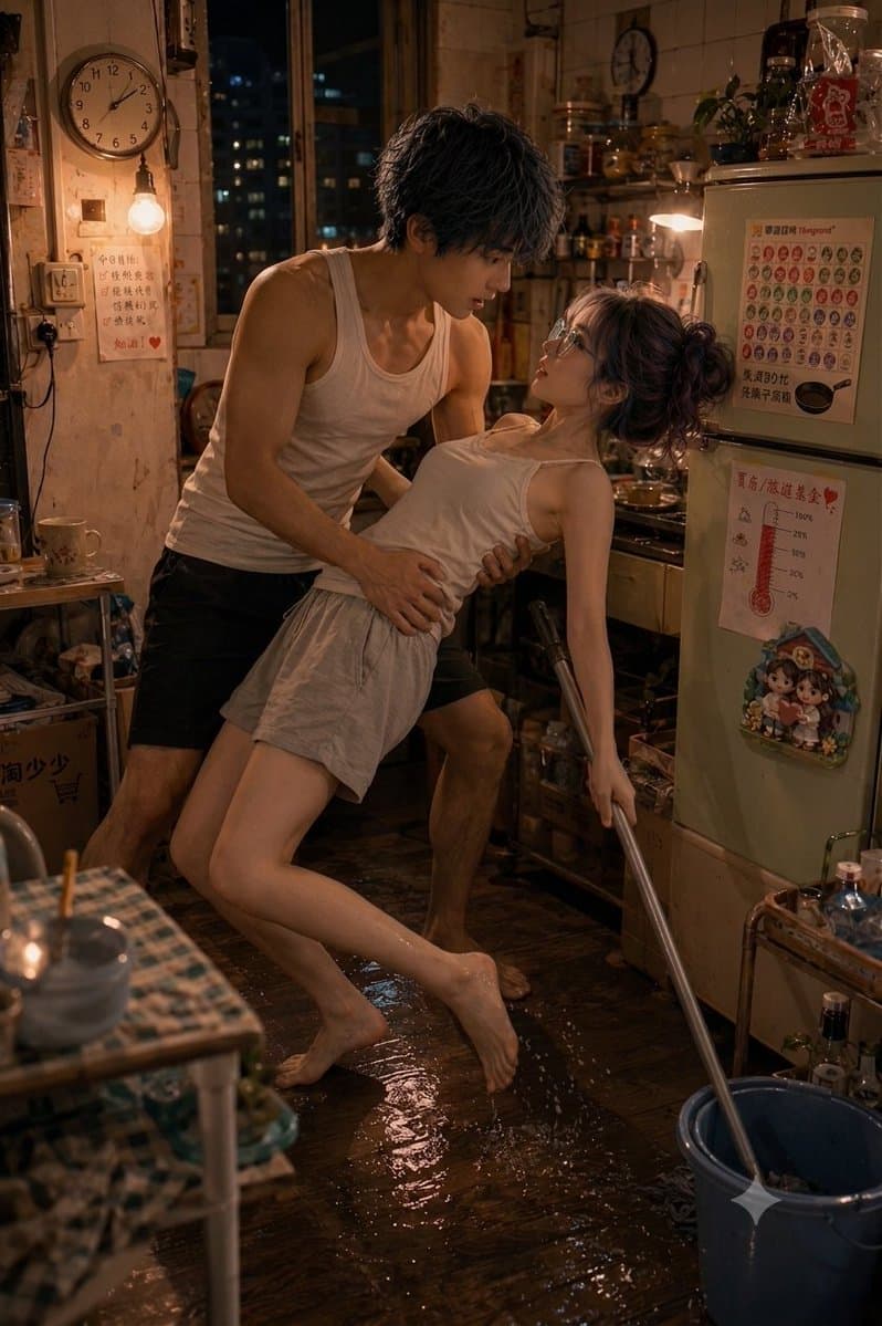 Romantic Mopping Slip in Rental Kitchen - 1 preview image 2