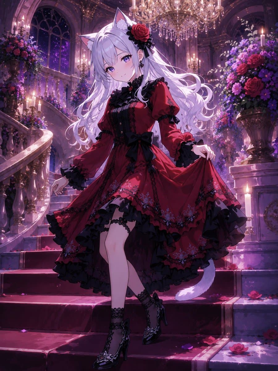 Gothic Cat-Eared Noble Girl - 1 preview image 2